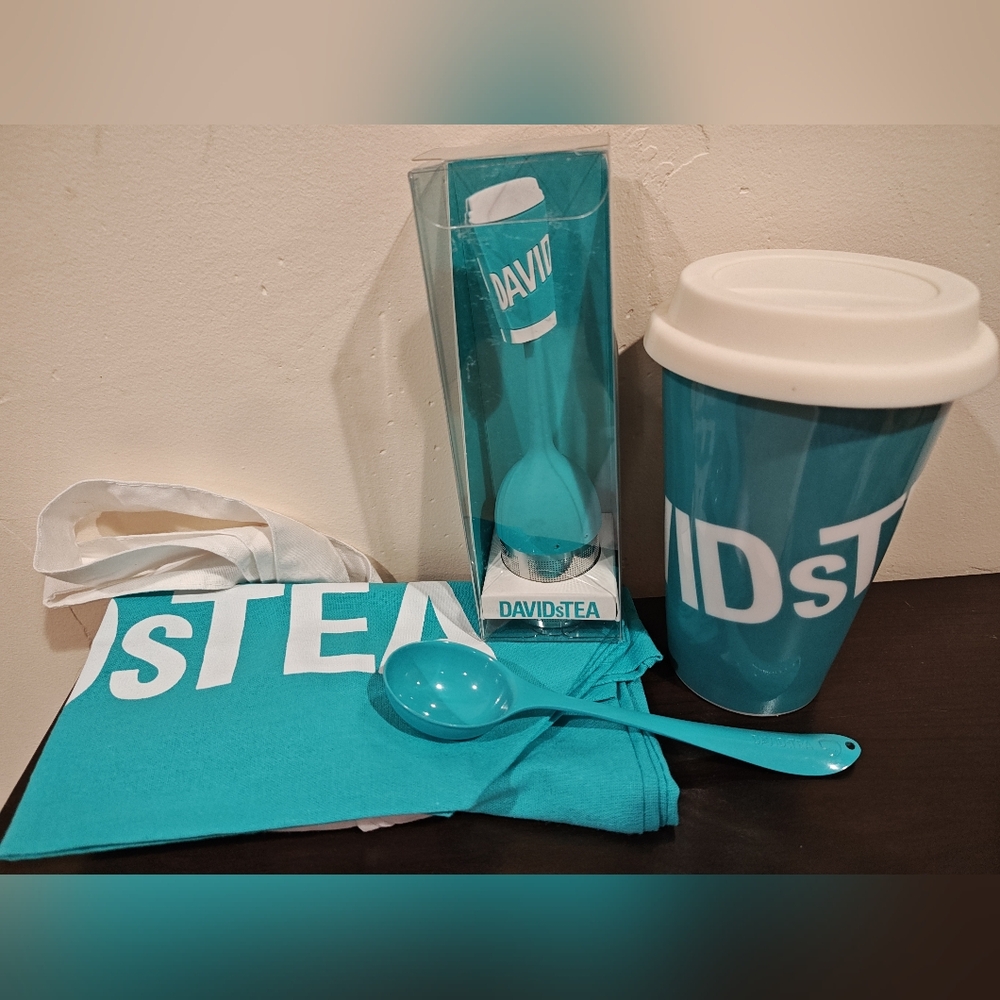 DAVIDsTEA Iconic Teal Travel Mug Bundle Set